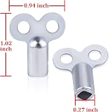 Dermasy 5PCS Square Radiator Bleed Keys Zinc Alloy for UK Radiators & Heaters view 2