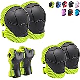 Knee Pads for Kids Knee pads and Elbow Pads Toddler Protective Gear Set Kids Elbow Pads and Knees Pads for Girls Boys with Wrist Guards 3 in 1 for Skating Cycling Bike Rollerblading Scooter [Upgraded]