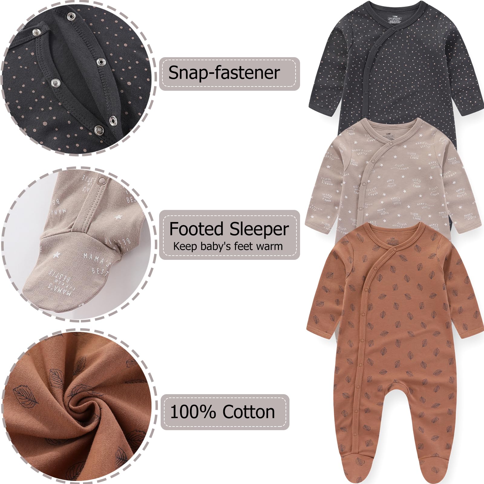 Ruliby New Born Clothes Cotton Layette Gift Set Unisex Baby Outfit and Accessories Newborn Essentials Must Haves