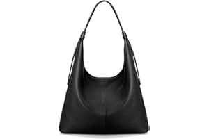befen Genuine Leather Slouchy Hobo Purses for Women, Top Grain Real Leather Tote Handbags Shoulder Satchel with Tassel Ribbon