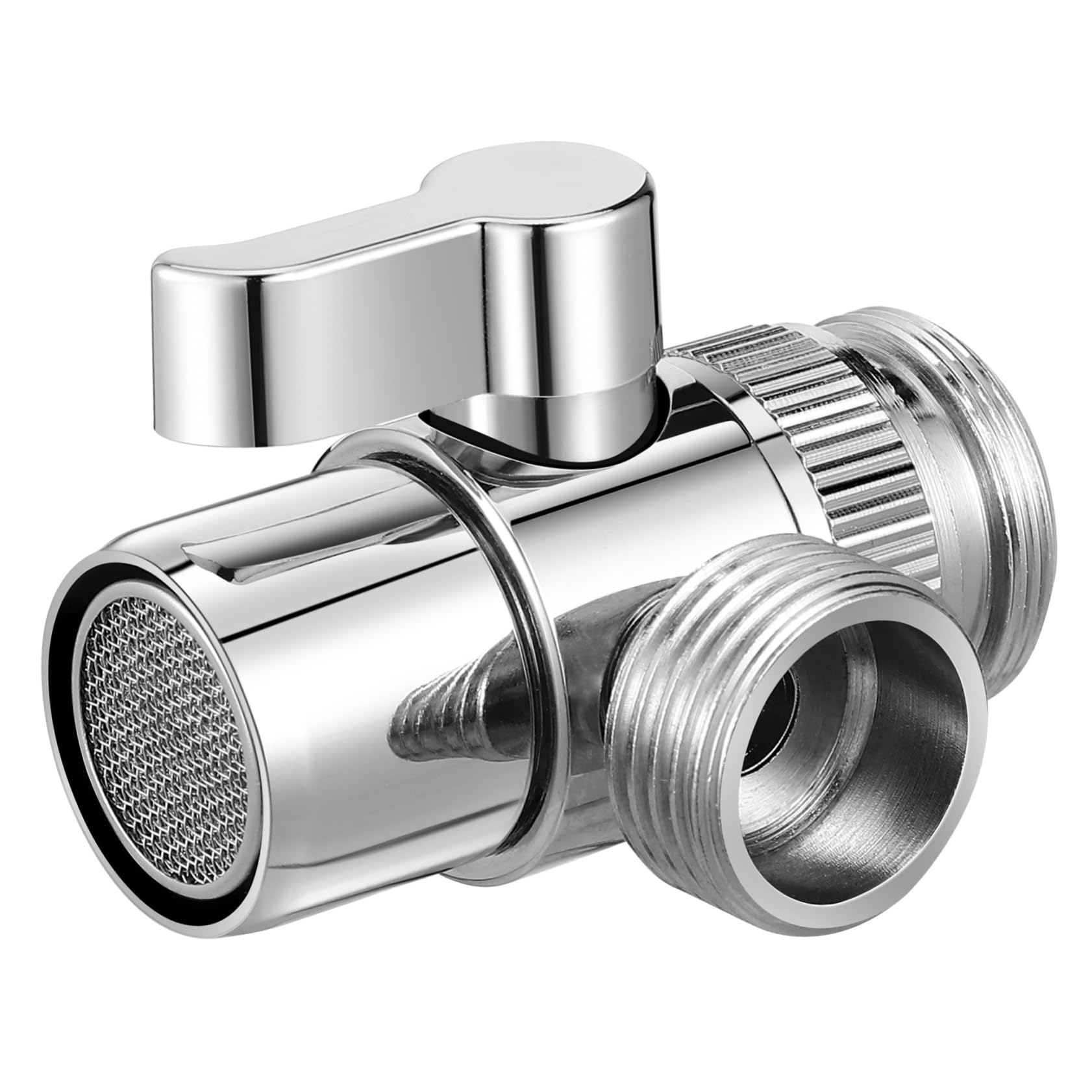 YARNOW 3/4 Brass Sink Valve Diverter Faucet Splitter for Kitchen or Bathroom, 3-Way Sink Faucet Diverter Valve Replacement Part