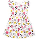 HILEELANG Toddler Girl Easter Dress Summer Cotton Casual Sleeveless Playwear Beach Sundress