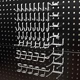 Seville Classics 46 Piece Peg Kit for Ultra HD Peg Boards Heavy Duty Chrome view 1