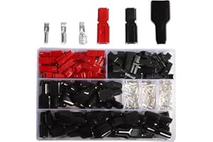 ktolplao 15/30/45 Amp Connectors Assortment Kit Quick Disconnect Battery Modular Terminals AWG10-20 Red Black Housing Connects Set Kit Come Harness Plug Gauge Cables Battery Set Car