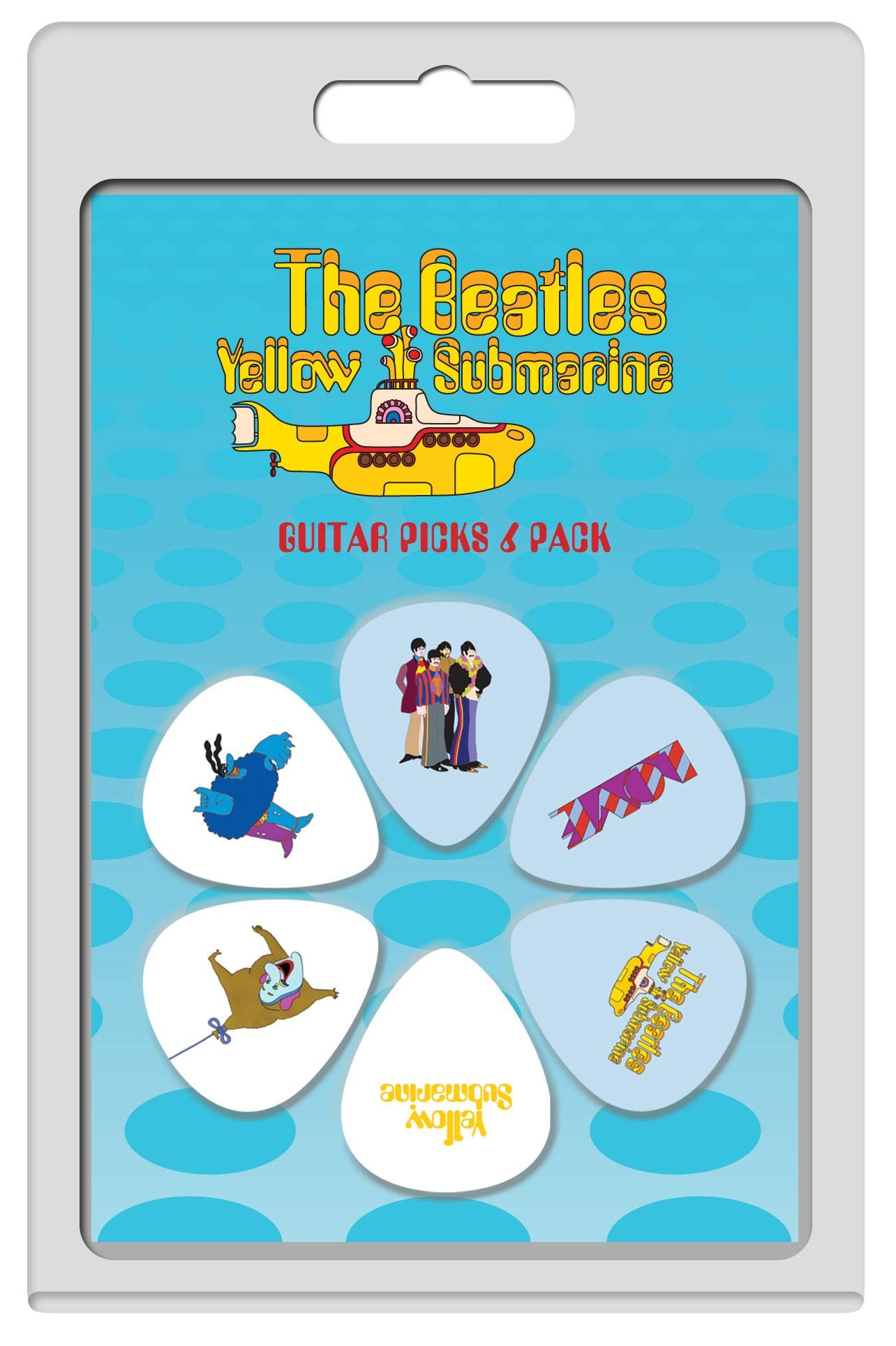 Perri's Leathers LP-TB3 The Beatles Guitar Picks, 6-Pack,Yellow