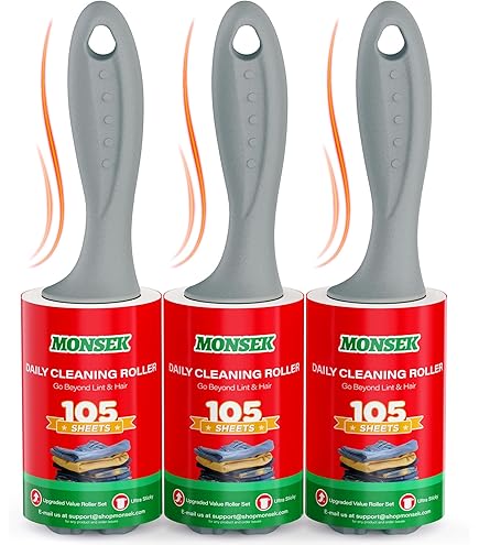 Lint Busters Rotolo Per Pelucchi E Peli Uso Commerciale – Manico Resistente E 12 Ricariche, Larghezza 10,2 Cm, Lunghezza Totale 9,1 M