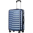 Coolife Luggage Suitcase Carry on Hardside PC+ABS Spinner TSA Lock Telescopic Handle