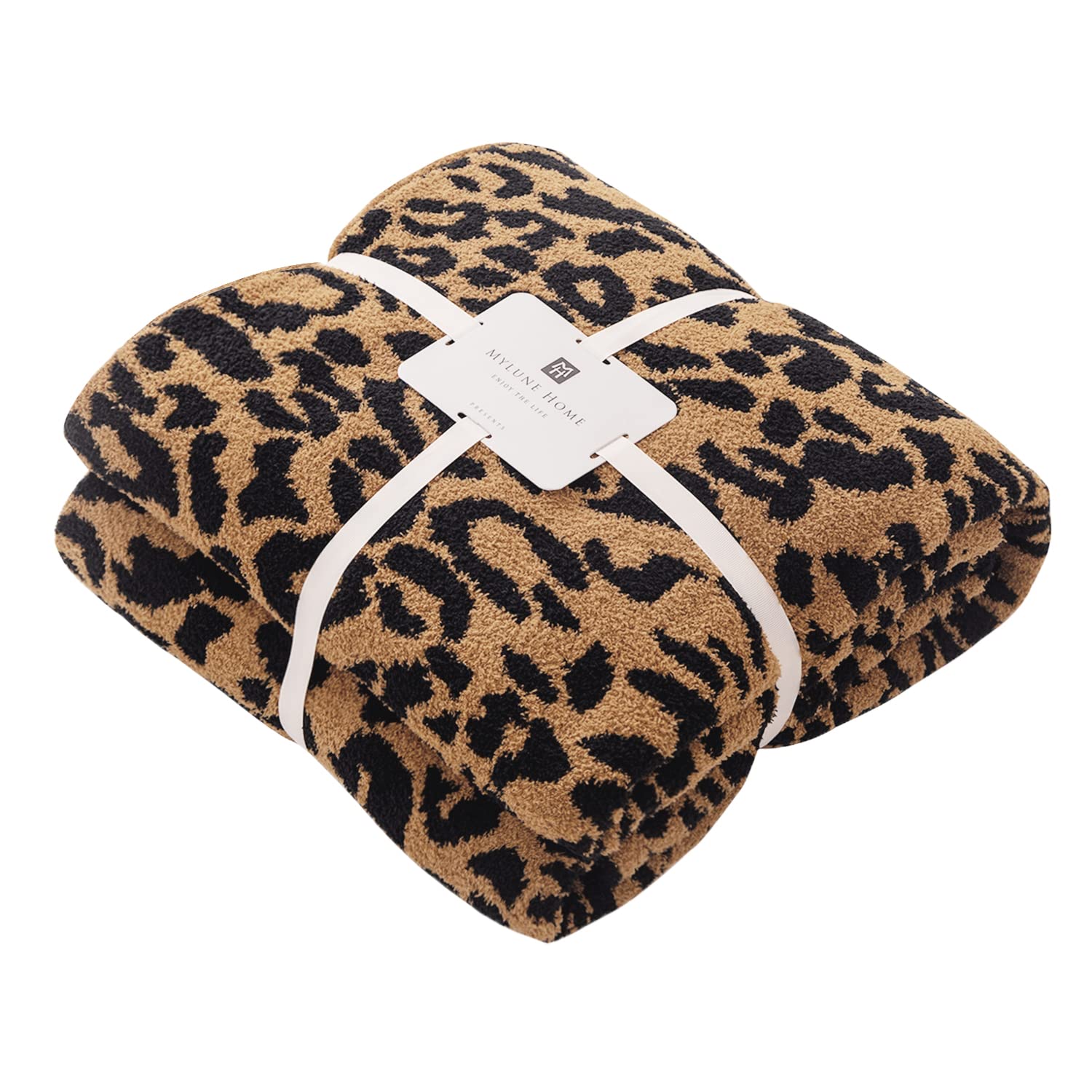Photo 1 of MH MYLUNE HOME Ultra Soft Leopard Throw Blanket (50x60 inches) Microfiber Blankets Plush Warm Reversible Cheetah Blanket Leopard Pattern Throw for Couch Bed Sofa - Brown, 50"x60"