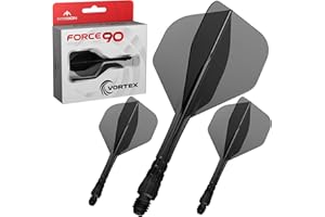 Mission Darts | Force 90 Vortex | Integrated Precision Moulded Dart Flight and Shaft System | Multiple Styles | Multiple Colo