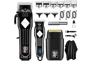 SUNNOW Hair Clippers for Men, Beard Trimmer & Hair Trimmer & Electric Foil Shavers Razor Kit, Hair Cut Machines Men's Beard Grooming Kit for Home, Barber(Black)