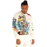 SCREENSHOT Mens Urban NYC Graffiti Hip Hop Fleece Pullover Active Fashion Crew Neck Sweatshirt Top