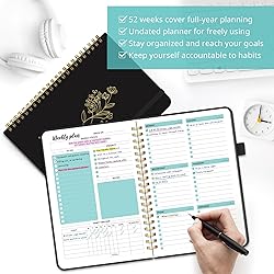 Undated Weekly Planner, Weekly To Do List Notebook