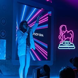 DJ LED Neon Sign,Music Room Wall Art for Bar, Party