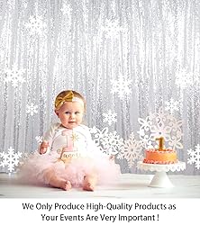 ShiDianYi Sequin Backdrop 10x10FT Silver Sequin