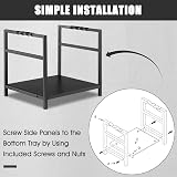 TANGZON Heavy Duty Steel Firewood Rack, Indoor Outdoor Log Holder 40x34x36cm view 4