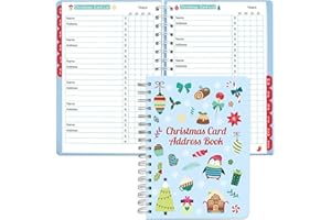 Ceiba Tree Christmas Address Book with Alphabetical Tabs Happy Holidays Merry Christmas Card Record Book Address Organizer Notebook Journal