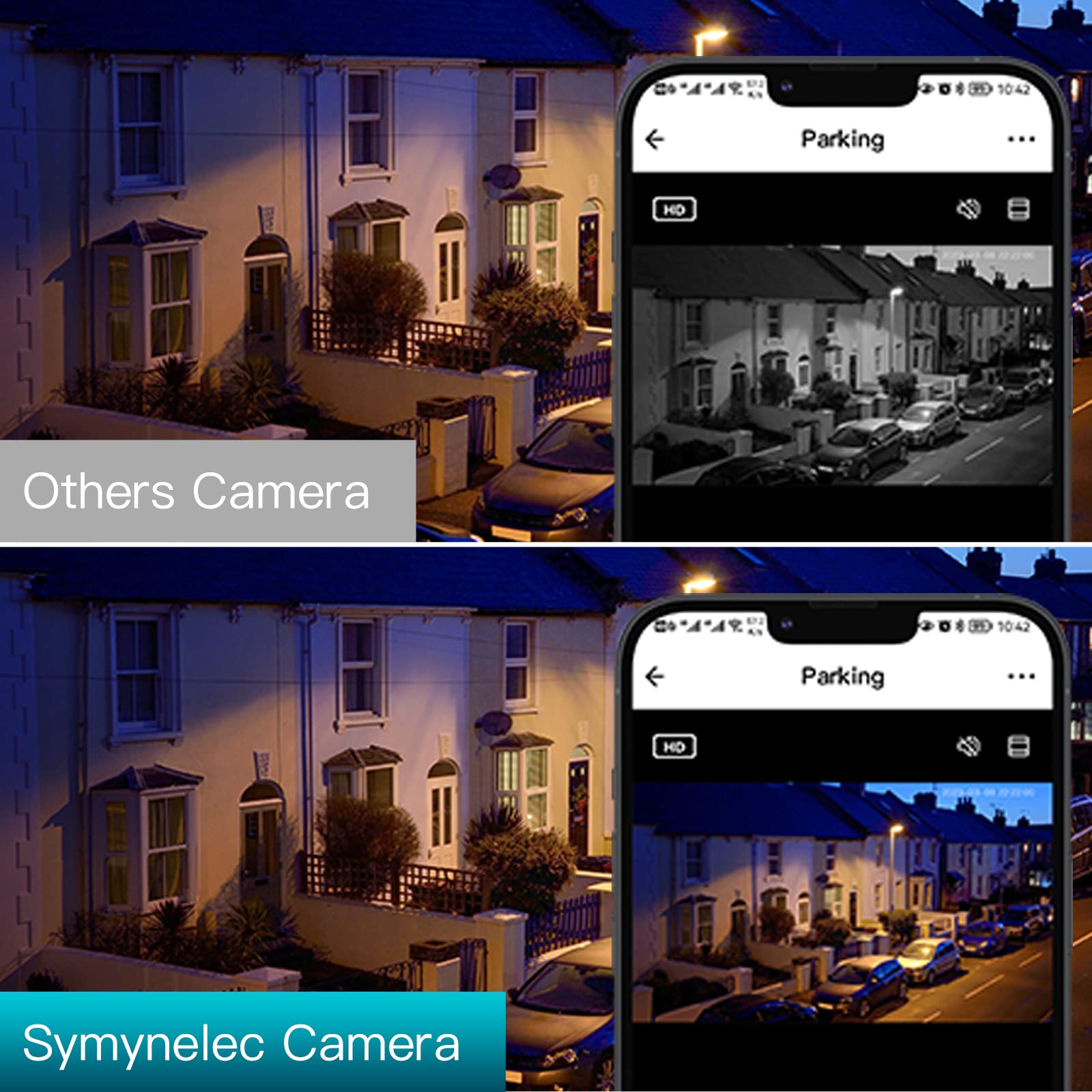 SYMYNELEC Light Bulb Security Camera Outdoor Waterproof 2.5K, 2.4GHz Wireless WiFi Light Socket Security Cam with AI Human Motion Detection Tracking Color Night Vision Works with Alexa Google (2 PCS)
