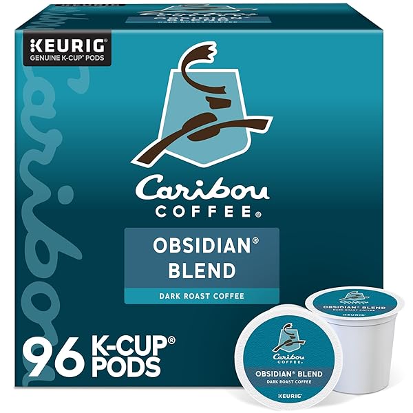 CARIBOU COFFEE OBSIDIAN KEURIG SINGLE-SERVE K-CUP POD, MEDIUM ROAST COFFEE 24 CT