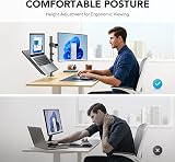 HUANUO Monitor Arm with Laptop Tray 13-32 Inch VESA 75/100 view 3