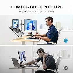 HUANUO Laptop Monitor Mount, Single Monitor Desk
