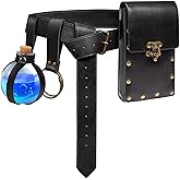 Ren Faire Costume Accessories Medieval Belt Pouch Coin Purse Skirt Hike Sets Festival Halloween Casual Fanny Pack Waist Bag (3-Black)