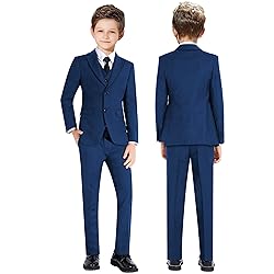 Marvelous World Boys Blue Slim Fit Suits Set Formal