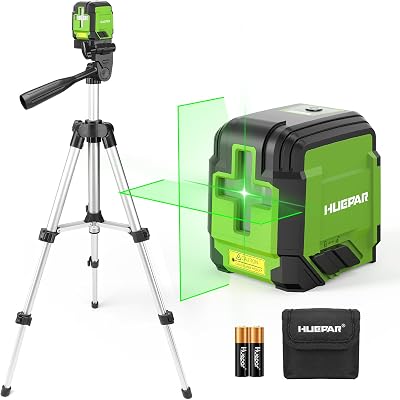 Huepar 30M Laser Level with 100cm Tripod Green Cross Line Self-Leveling