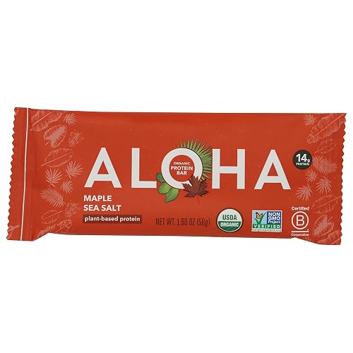 Aloha, Bar Protein Maple Sea Salt Organic, 1.98 Ounce