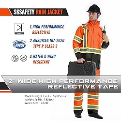 SKSAFETY Hi Vis Reflective Rain suits for Men