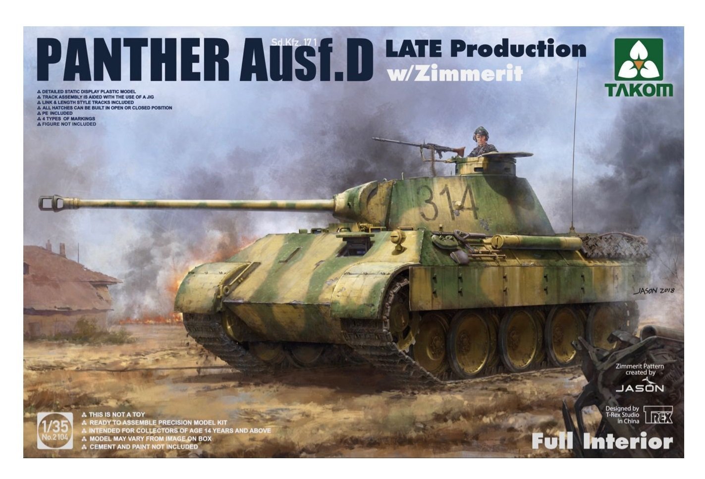 TAKOM TKO2104 Model Building Tank Pathter Multi-Coloured