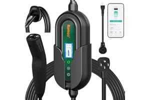 Romaa Level 2 for Tesla Mobile Charger, WiFi APP, 32Amp 240V EV Charger for Tesla with NEMA 14-50 Plug & NEMA 5-15 Adapter, 25FT Cord, Portable/Home NACS Connector Wall Charger for All Tesla Models