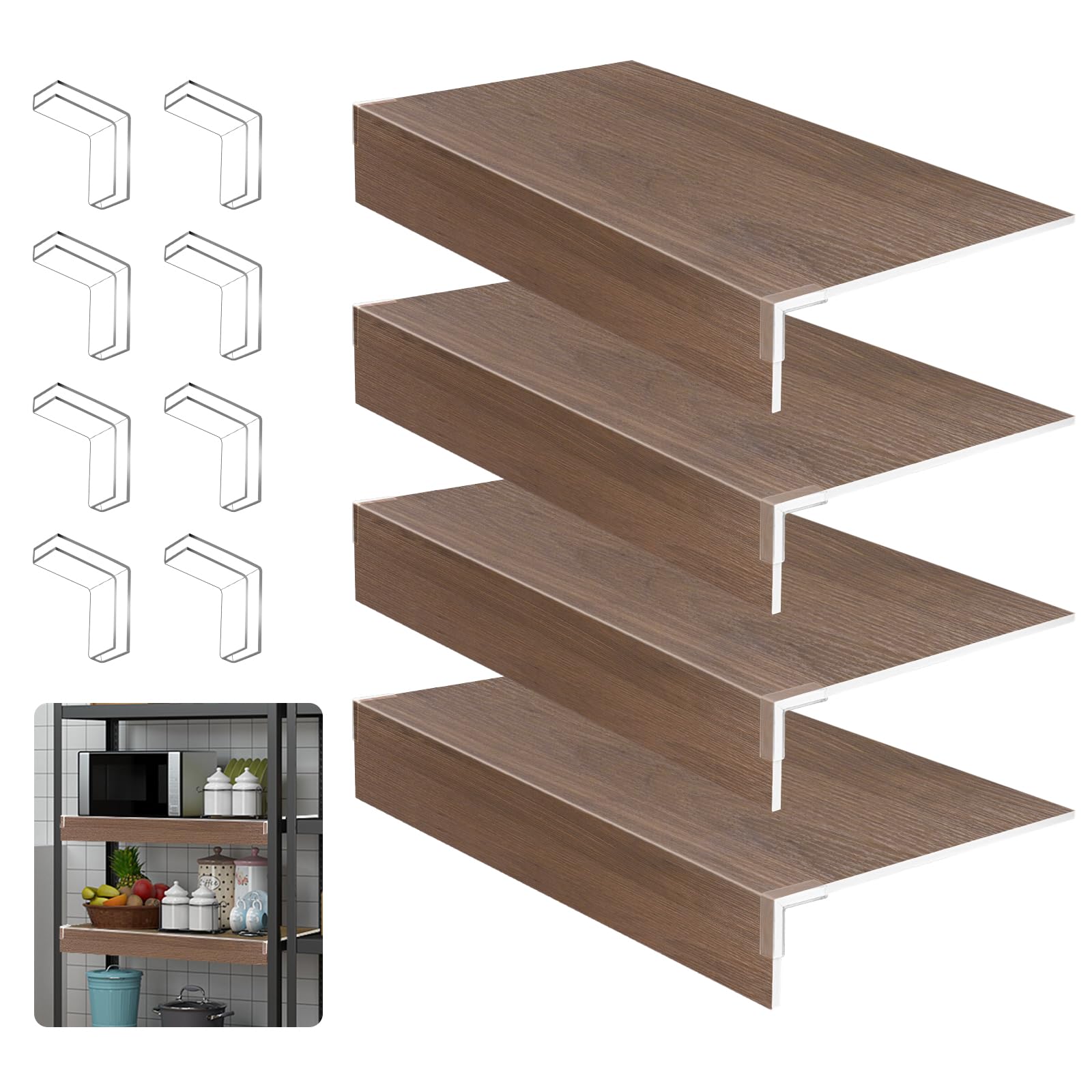 EYAYEN 4 Pcs Wire Shelf Cover，Wire Rack Covers