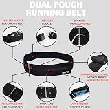 Eono Water Resistant Running Belt with Adjustable Elastic Strap Black view 3