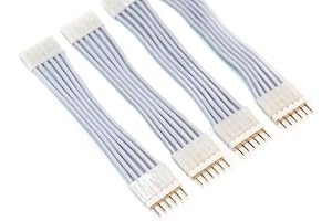 Litcessory Flexible Corner Connector/Extension Cable Compatible with Nanoleaf Essentials Lightstrip (2in, 4 Pack, White)