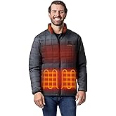 ORORO Men's Lightweight Quilted Heated Jacket with Heated Collar, Heated Quilted Coat with Battery