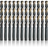 Drill America - KFD1/8P12 1/8" High Speed Steel Black &amp; Gold KFD Split Point Drill Bit (Pack of 12), KFD Series