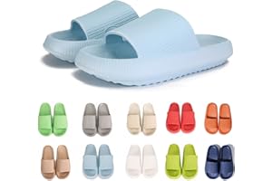 rosyclo Cloud Slippers for Women and Men Massage Thick Sole Non-Slip Shower Slippers Bathroom Super Soft Comfy House Cloud Slide Slippers for Indoor and Outdoor