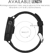MoKo Silicone Watch Band for Garmin Forerunner 235 220 230 620 630 735XT - Black view 5