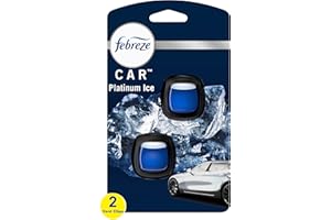 Febreze Car Air Freshener Vent Clip Platinum Ice Scent, .07 oz. Car Vent Clip, 2 Count