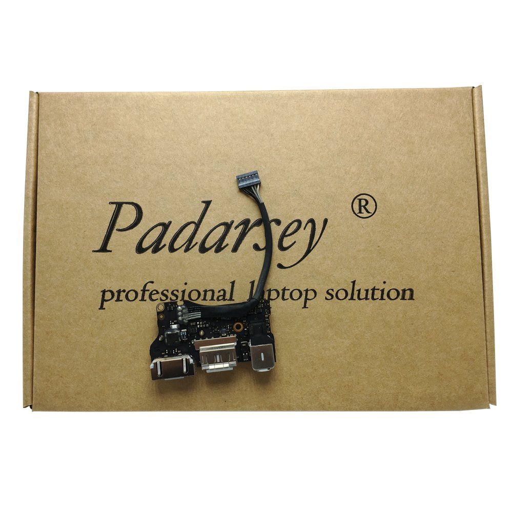 Padarsey New DC-IN Jack I/O Board Compatible for MacBook Air 13" A1466 MD760 820-3455-A (Mid 2013, Early 2014)