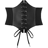 Grebrafan Womens Lace-up Cinch Tied Elastic Waist Underbust Corset Belt
