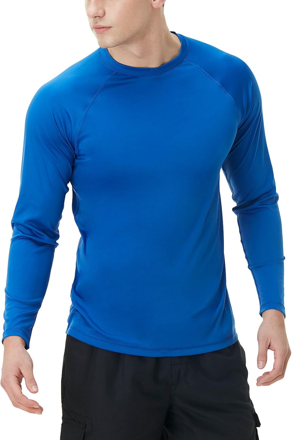 TSLA 1 or 2 Pack Men's Rashguard Swim Shirts, UPF 50+ Loose-Fit Long Sleeve Shirts, Cool Running Workout SPF/UV Tee Shirts: Clothing
