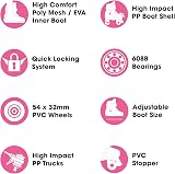 Xootz Kids Quad Skates Pink Adjustable Beginner Roller Skates Girls view 6