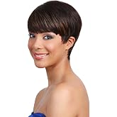BOBBI BOSS Human Hair Wig - MH1212 CUTIE (# 1B - Off Black)