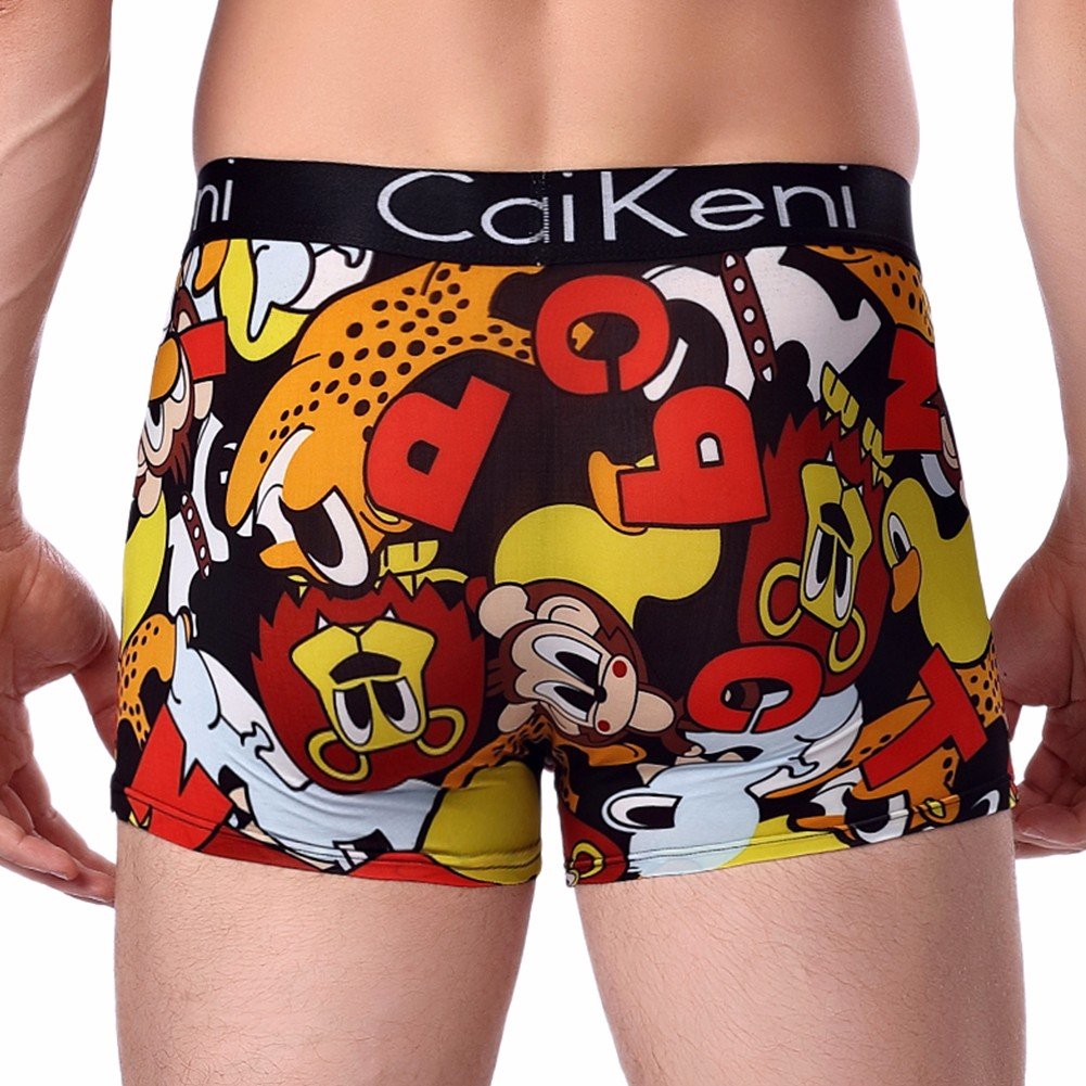 CAIKENI Men\'s Underwear Sexy Modern Ice Silk Underpants Comfort Fitting Trunk