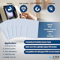 E-TECH 125Khz RFID Proximity Cards Door Keypad