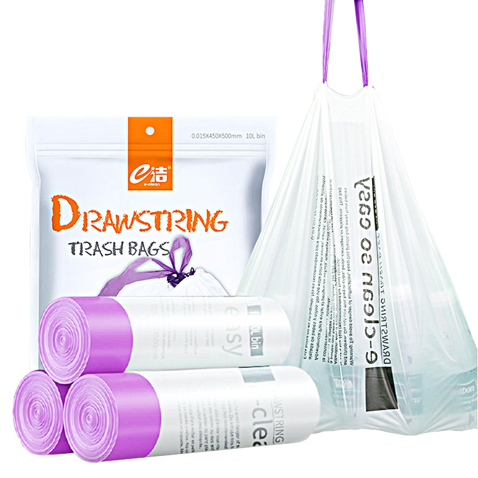 Replaced Self Cleaning Cat litter Tray Bags with Drawstrings, 3 Rolls*36 (108 Pieces)