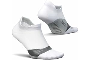 Feetures Elite Light Cushion No Show Tab Athletic Ankle Socks - Sport Sock with Targeted Compression