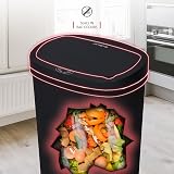 NETTA 50L Sensor Bin Kitchen Touch Free Infrared Lid Black view 5