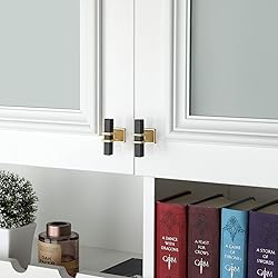 Lepatape 15 Pack Cabinet Knobs Black and Gold